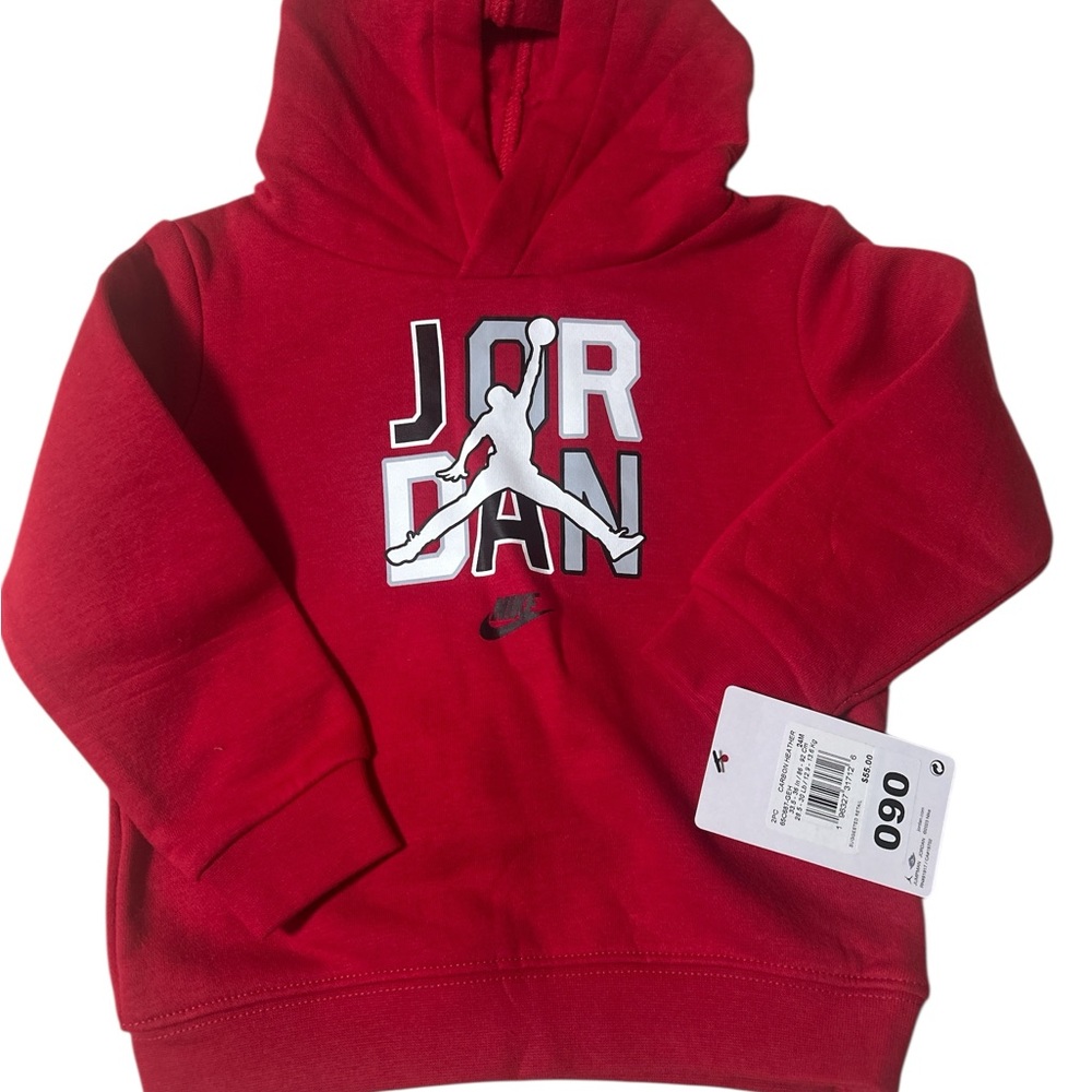 Jordan Kids Bold Red Hoodie Retail $55 NWT 24 months